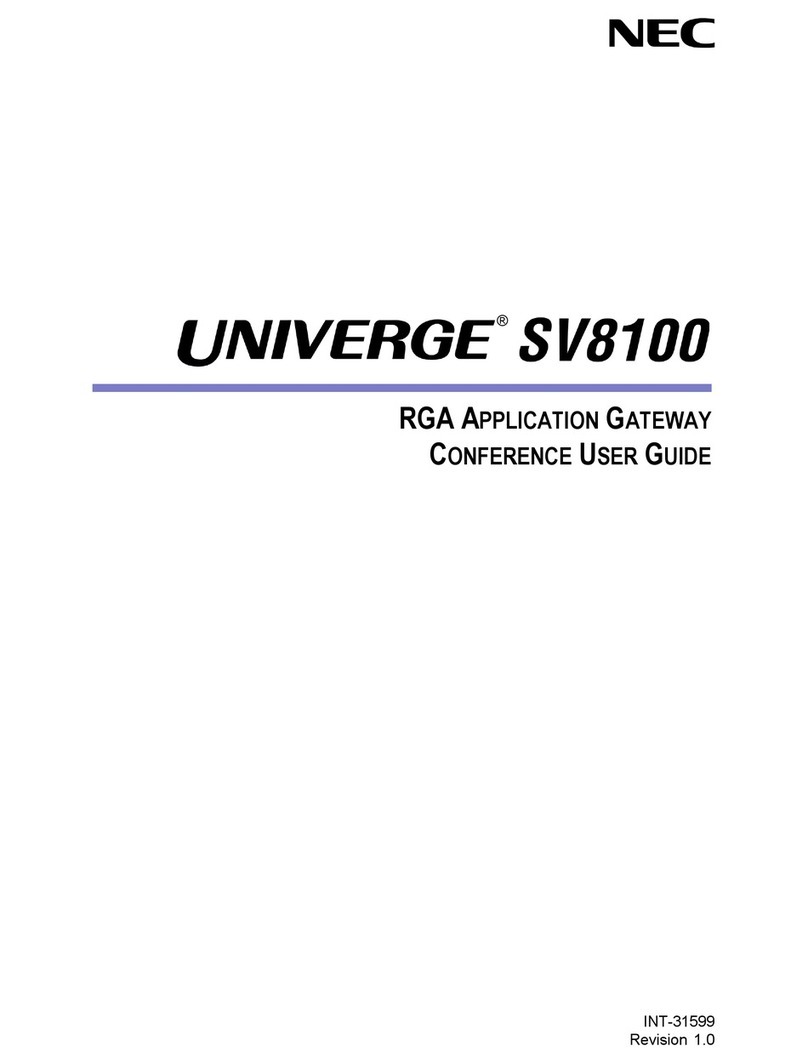 NEC Univerge SV8100 user guide