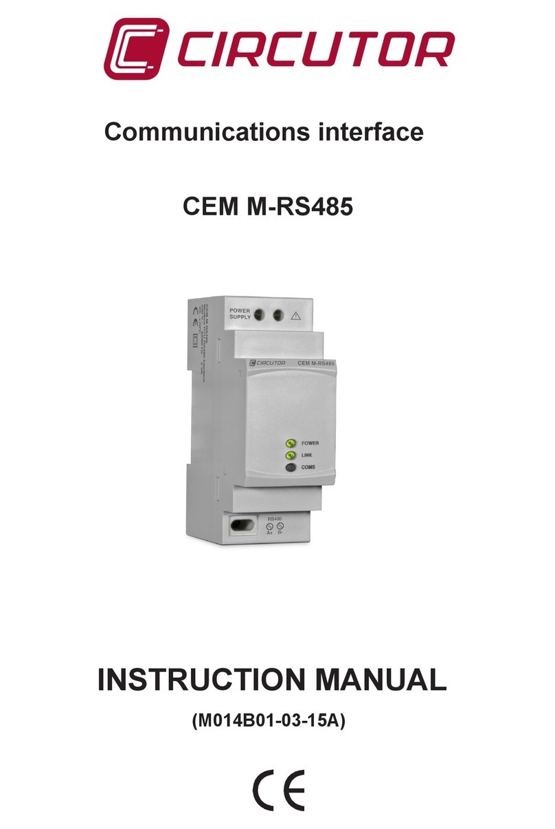 Circutor CEM M-RS485 instruction manual