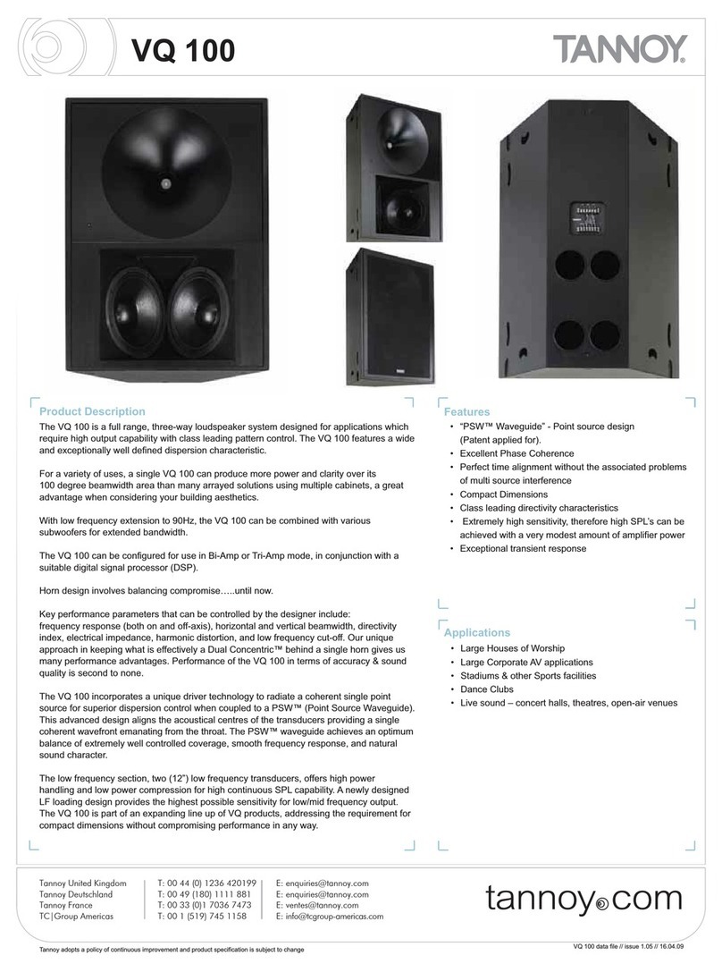 Tannoy VQ 100 manual