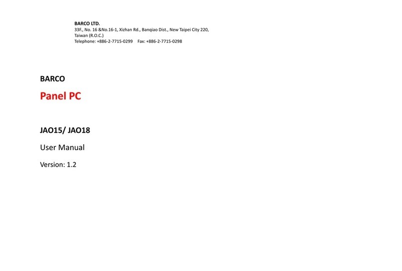 Barco JAO15 user manual