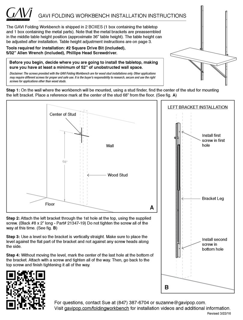 GAVI Folding Workbench User manual
