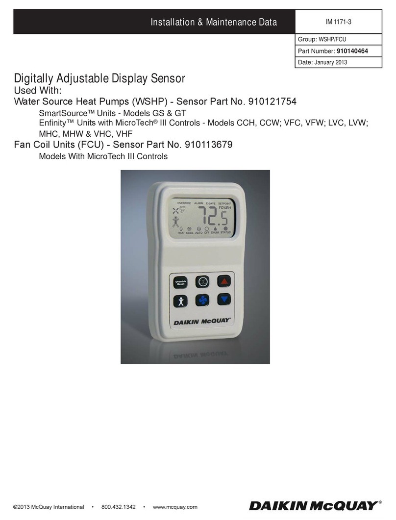 Daikin McQuay 910121754 Installation & maintenance data