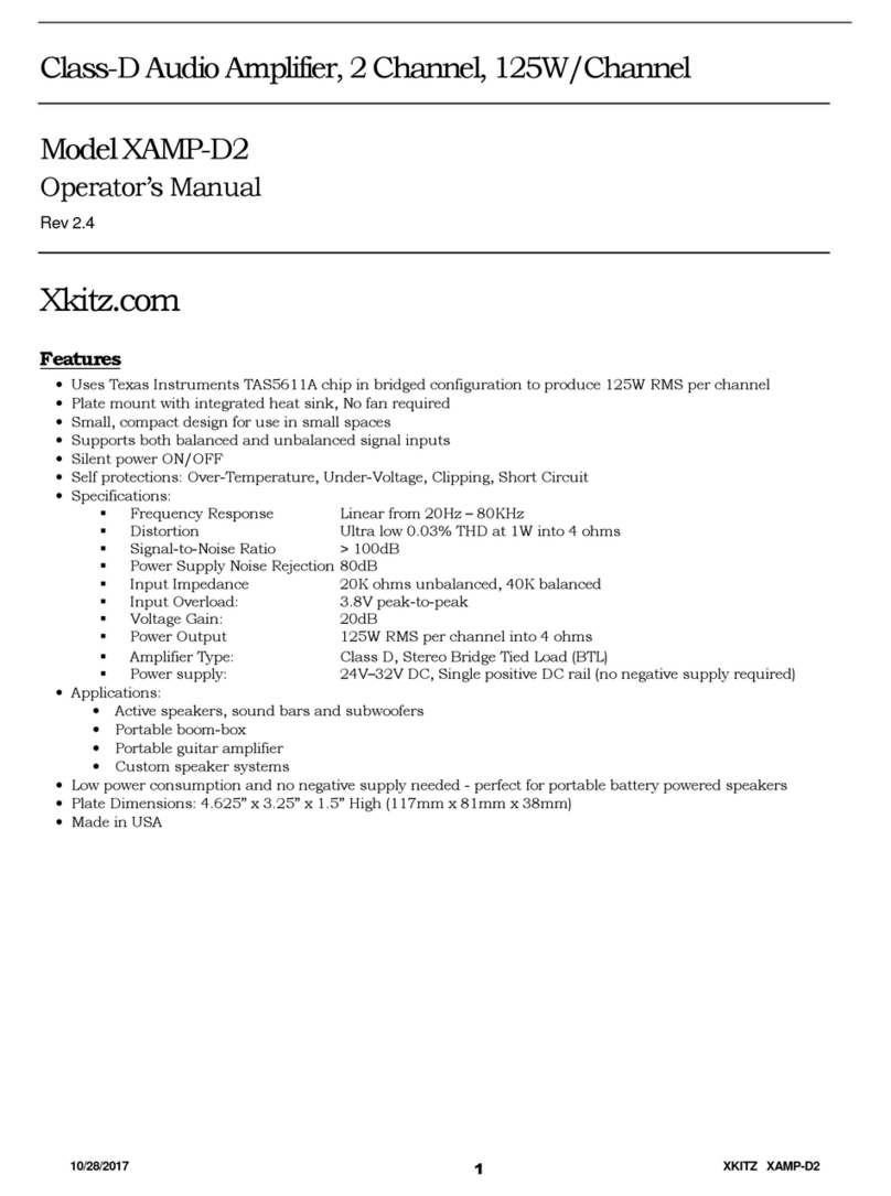 Xkitz XAMP-D2 Operator's manual