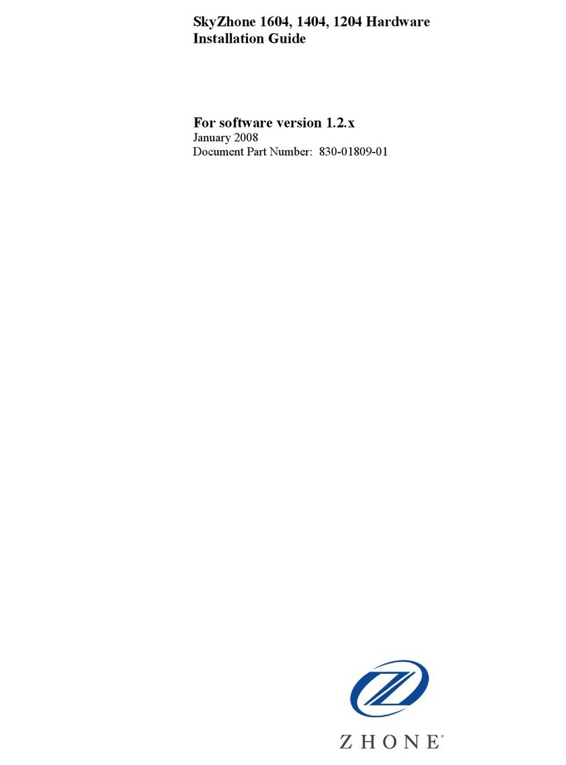 Zhone SkyZhone 1604 Manual