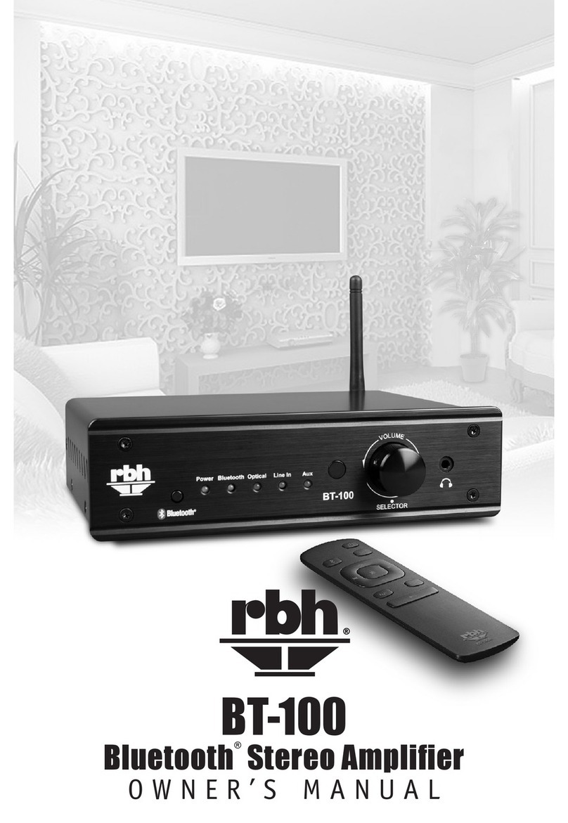 RBH Sound BT-100 owner's manual