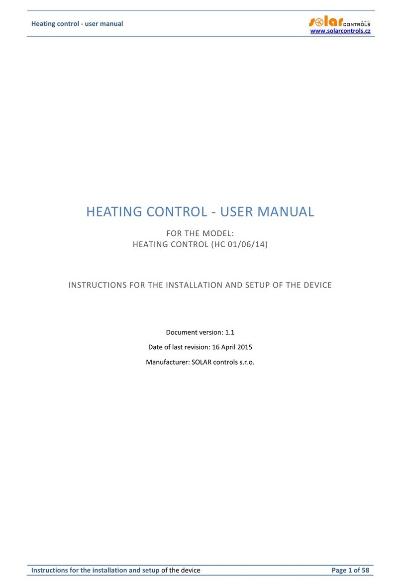 Solar HC 01 Instructions for the installation and use