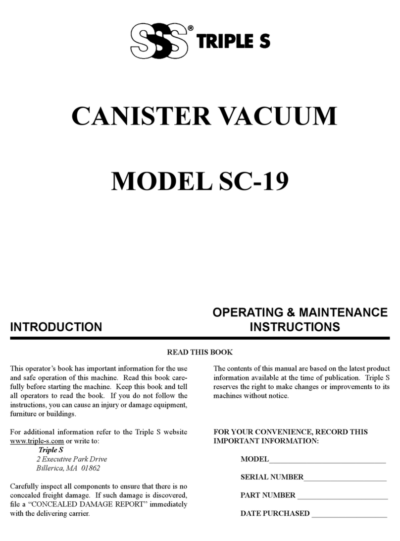 Triple S SC-19 Installation and operation manual