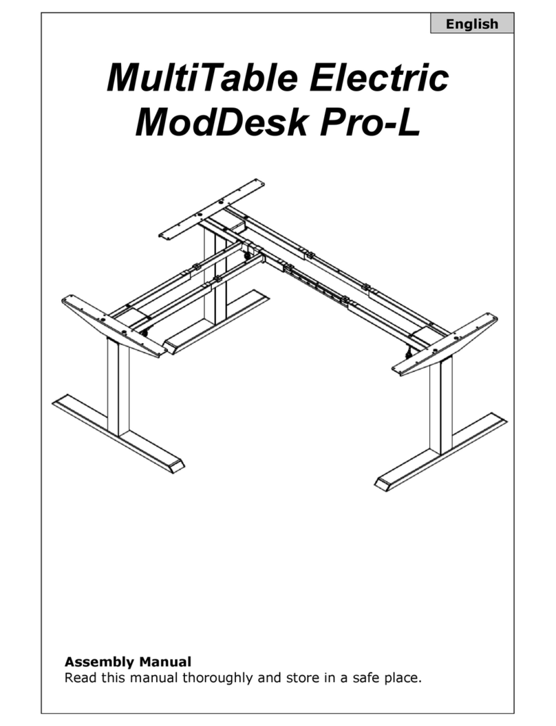 MultiTable ModDesk Pro-L Electric L-Shaped Standing... User manual