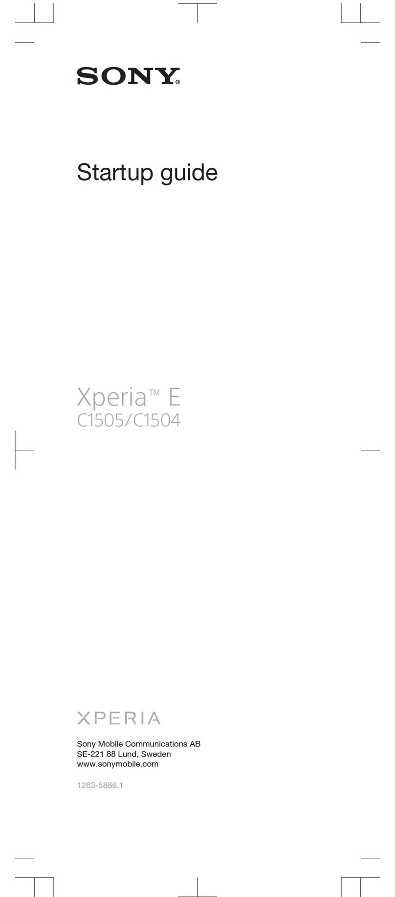 Sony Xperia E C1505 User guide