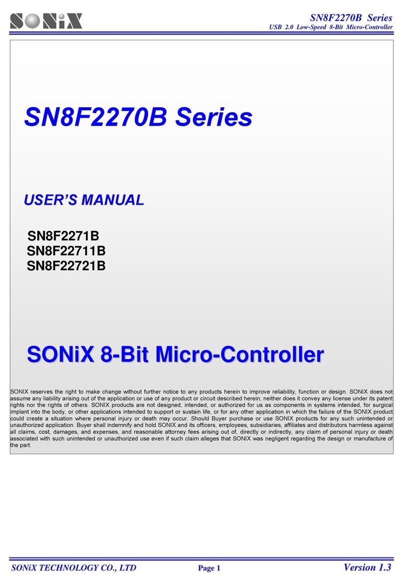 SONiX TECHNOLOGY CO. SN8F2271B user manual SONiX TECHNOLOGY CO. SN8F2271B user manual