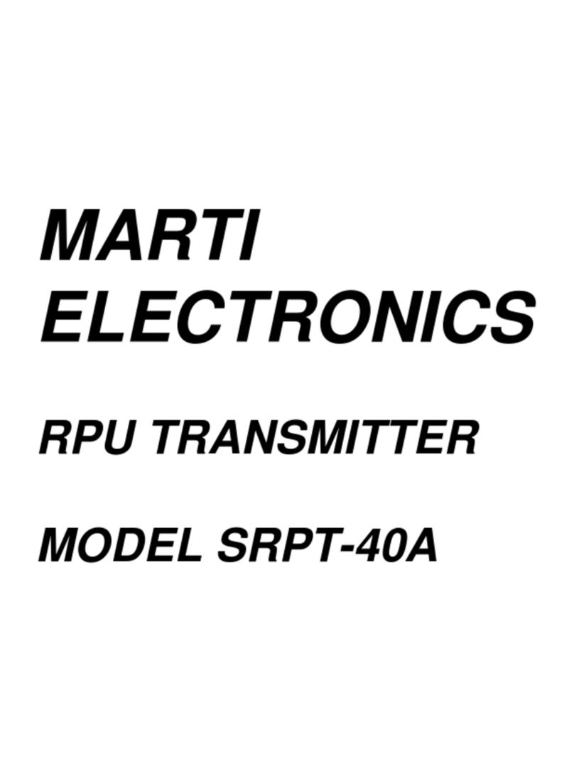 Marti Electronics SRPT-40A user manual