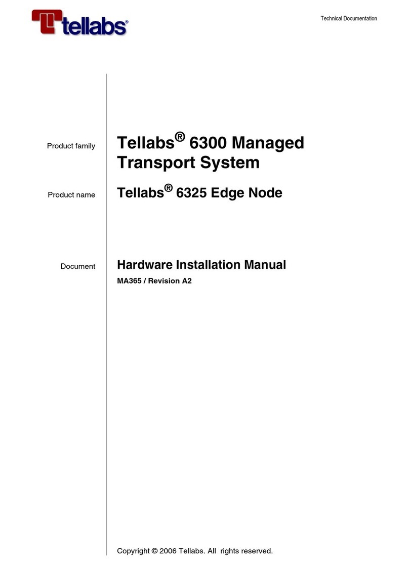 Tellabs 6325 Hardware installation manual