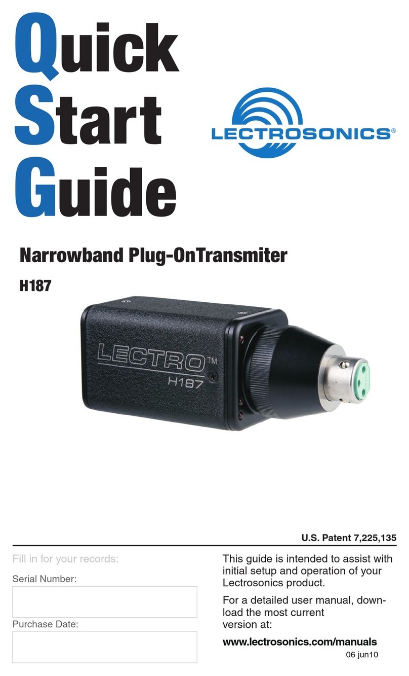 Lectrosonics H187 User manual