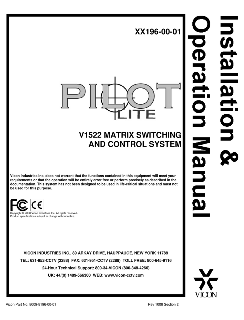 Vicon Pilot Lite V1522 Installation and operation manual