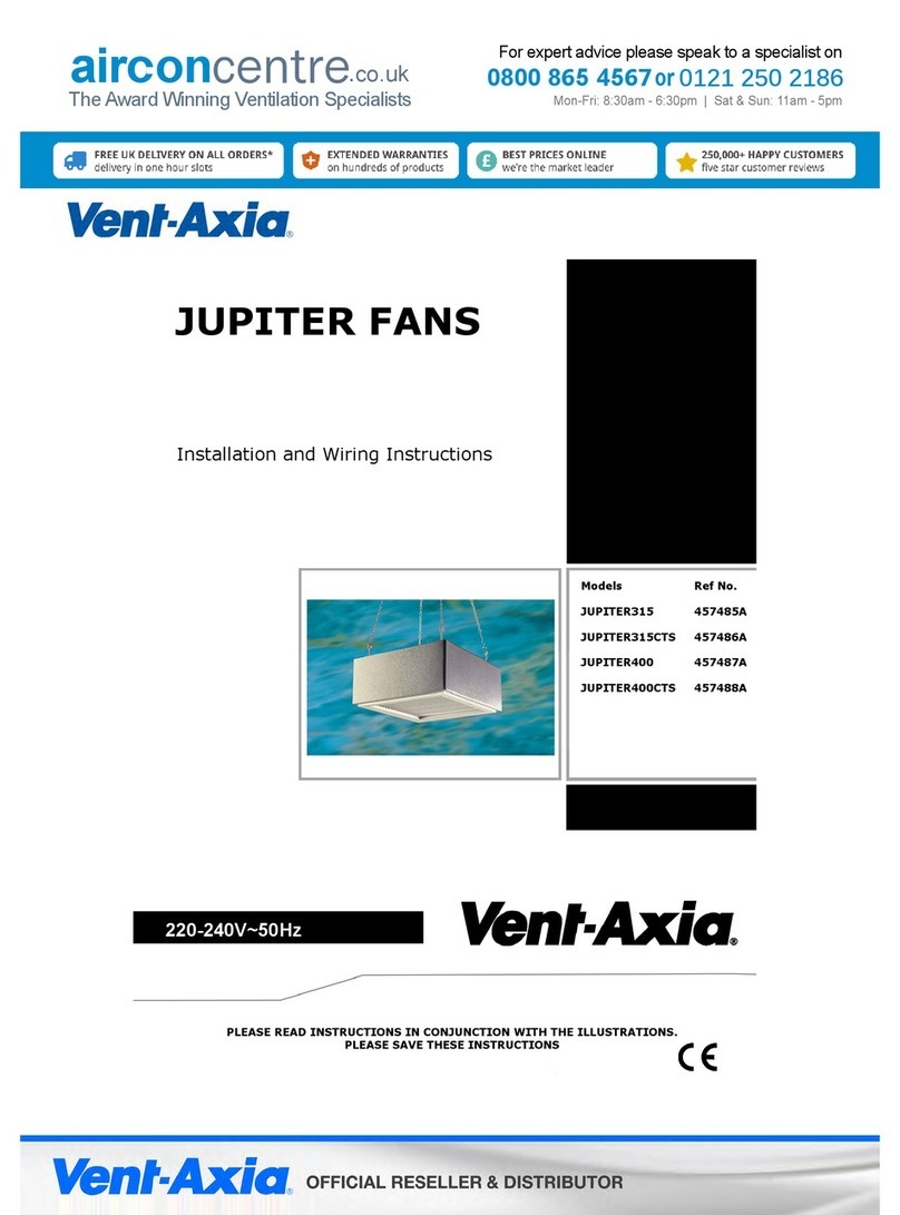 Vent-Axia JUPITER315 Assembly instructions