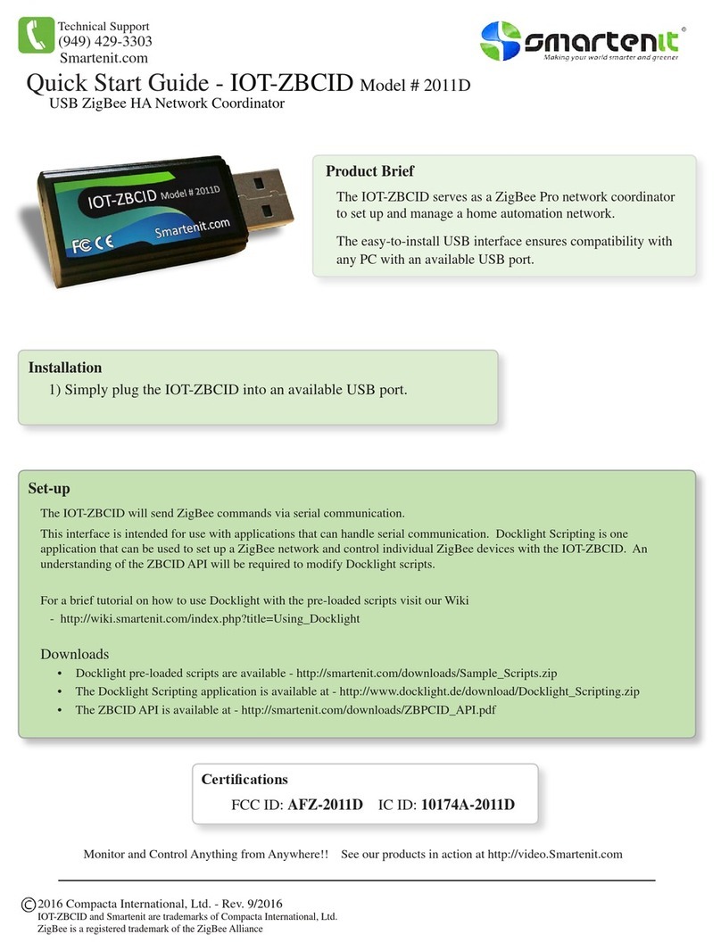Smartenit 2011D quick start guide
