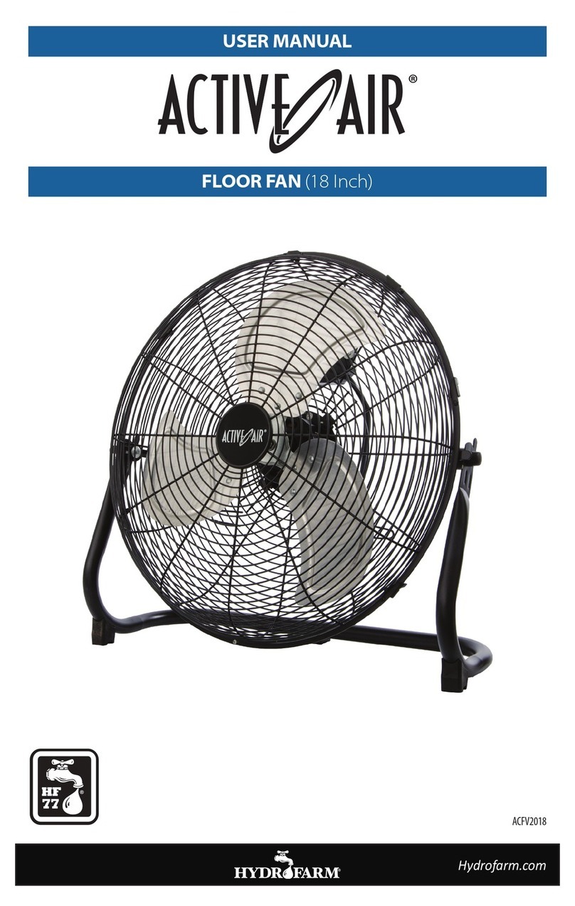 Hydrofarm Active Air ACFV2018 User manual