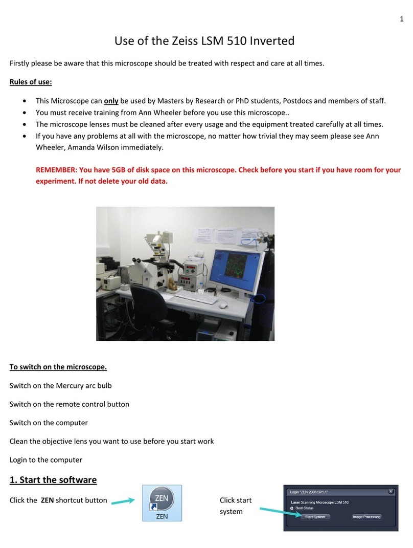 Zeiss LSM 510 Inverted user manual