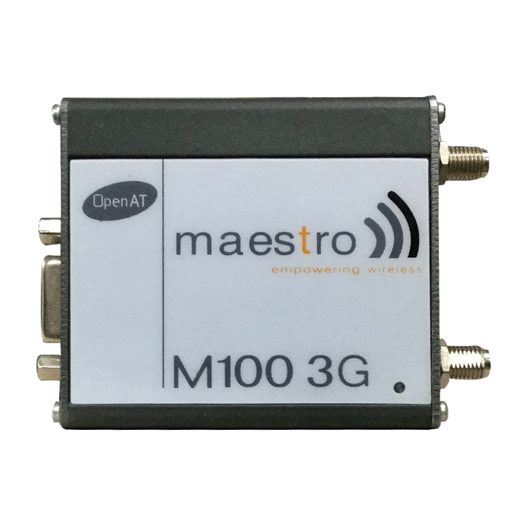 Maestro 100 3G Quick start guide & user manual