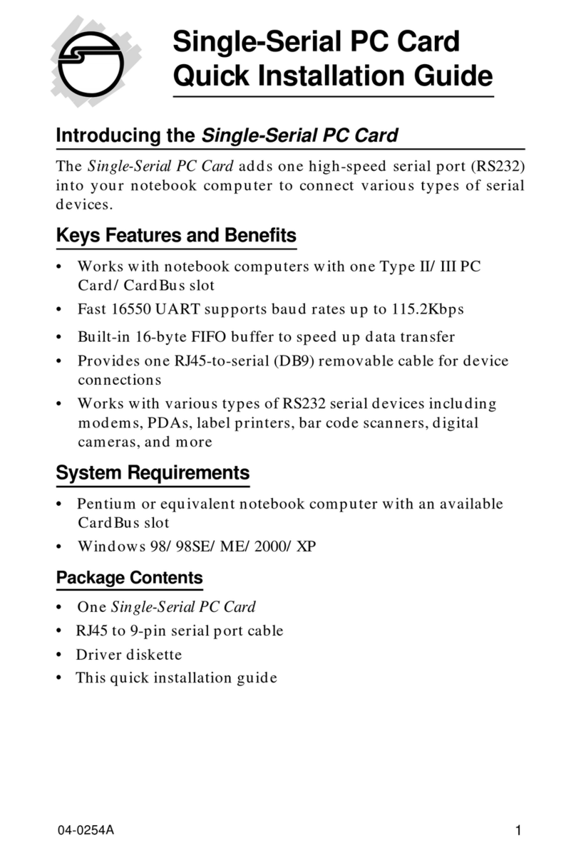 SIIG IO1037 User manual