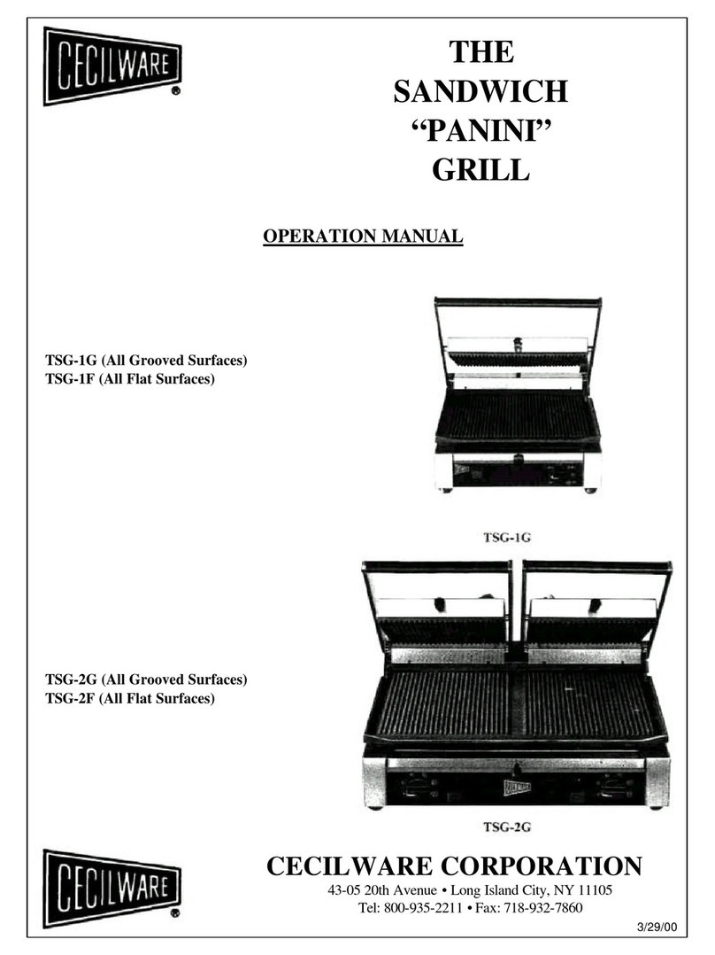 Cecilware TSG-1G Operation manual