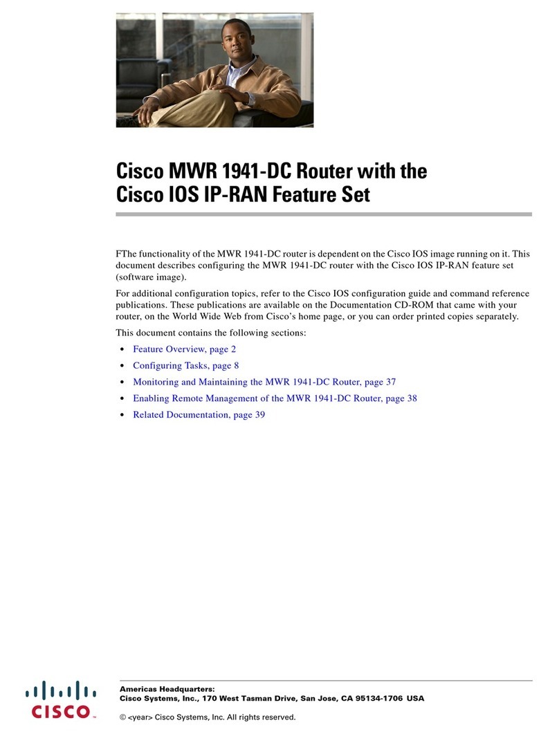 Cisco MWR 1941-DC - 1941 Mobile Wireless Router User manual
