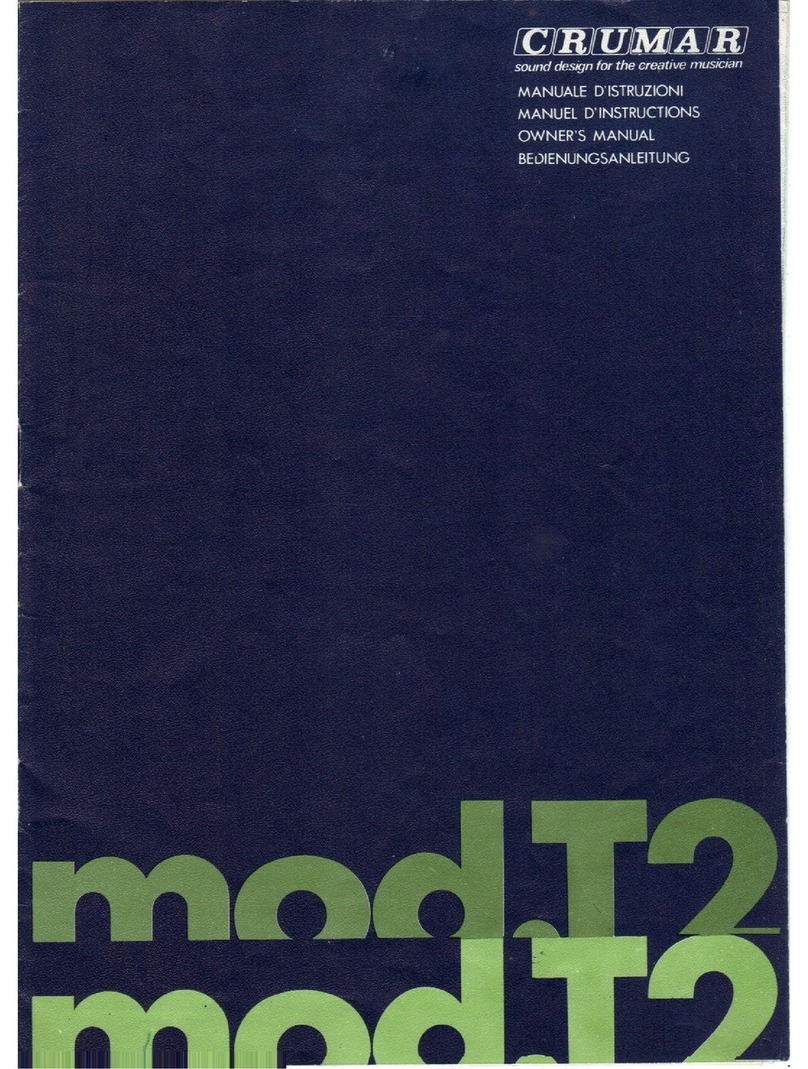Crumar Organizer T2 owner's manual