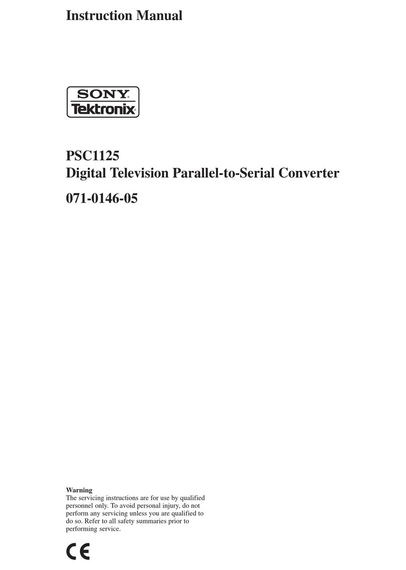Tektronix PSC1125 User manual Tektronix PSC1125 User manual