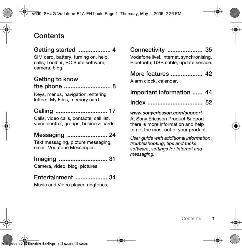 Sony Ericsson V630i User manual Sony Ericsson V630i User manual