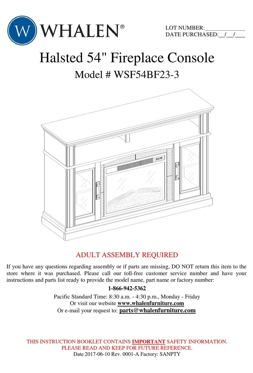 Whalen WSF54BF23-3 Assembly manual