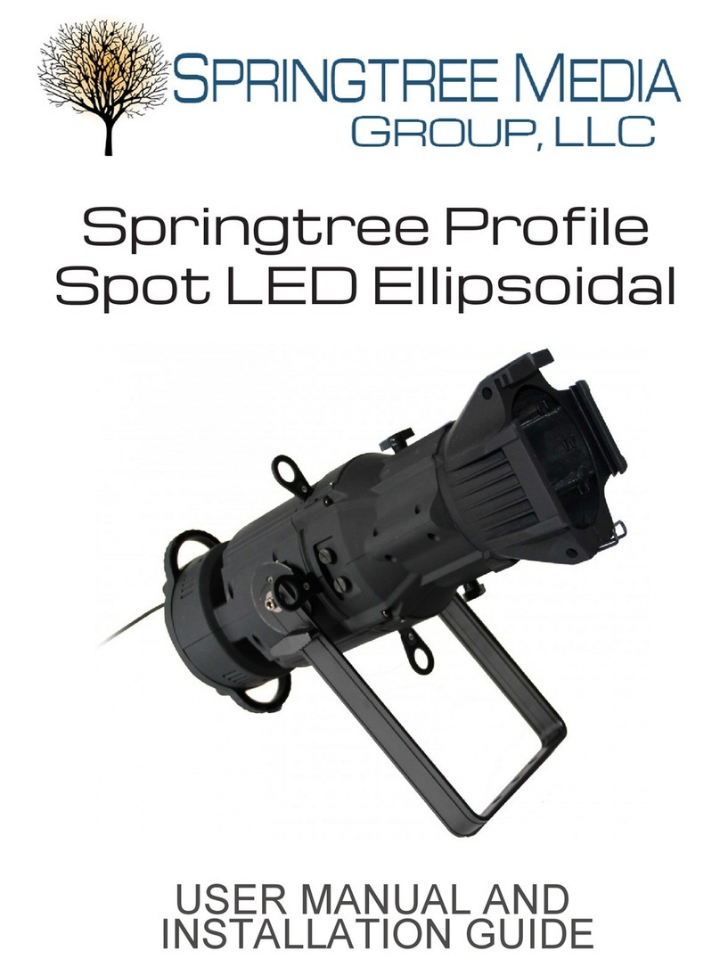 Springtree Media Profile Spot LED Ellipsoidal User manual and installation guide