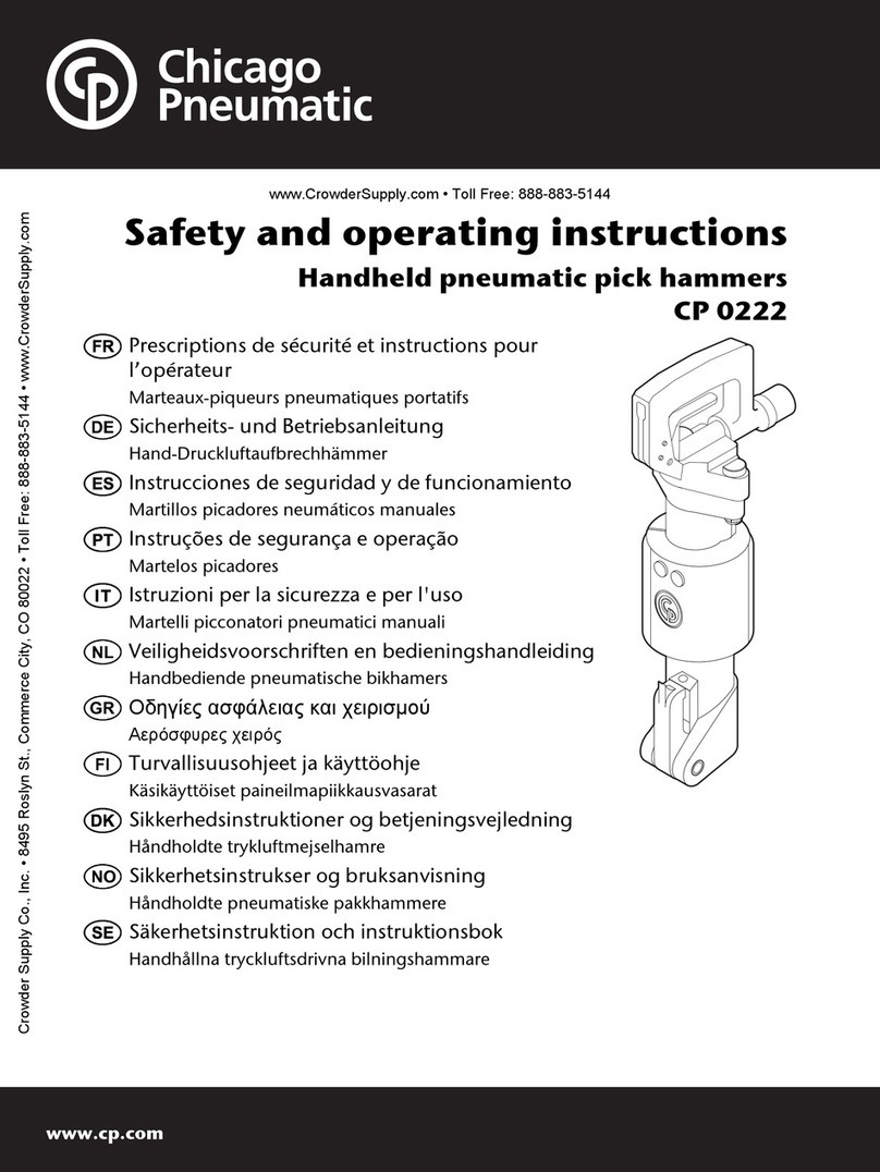 Chicago Pneumatic CP 0222 Safety and operating instructions