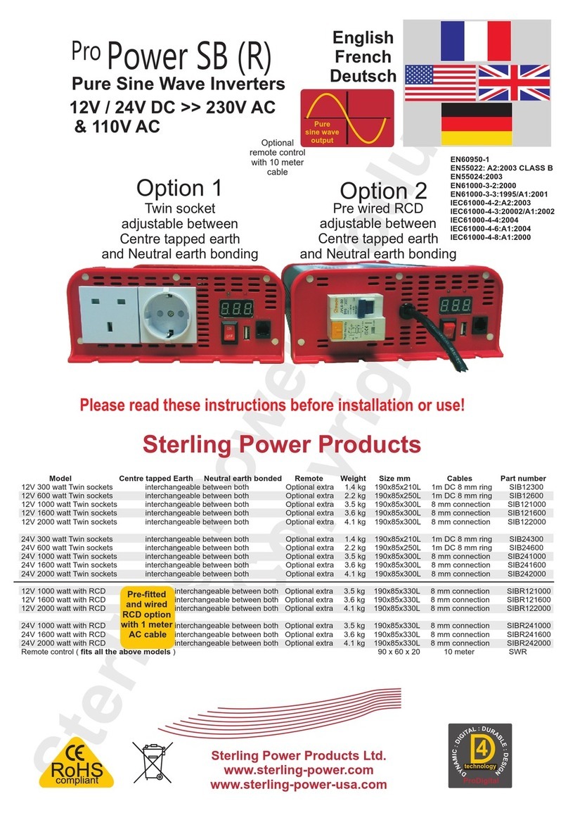 Sterling Power Products SIB12600 instructions Sterling Power Products SIB12600 instructions