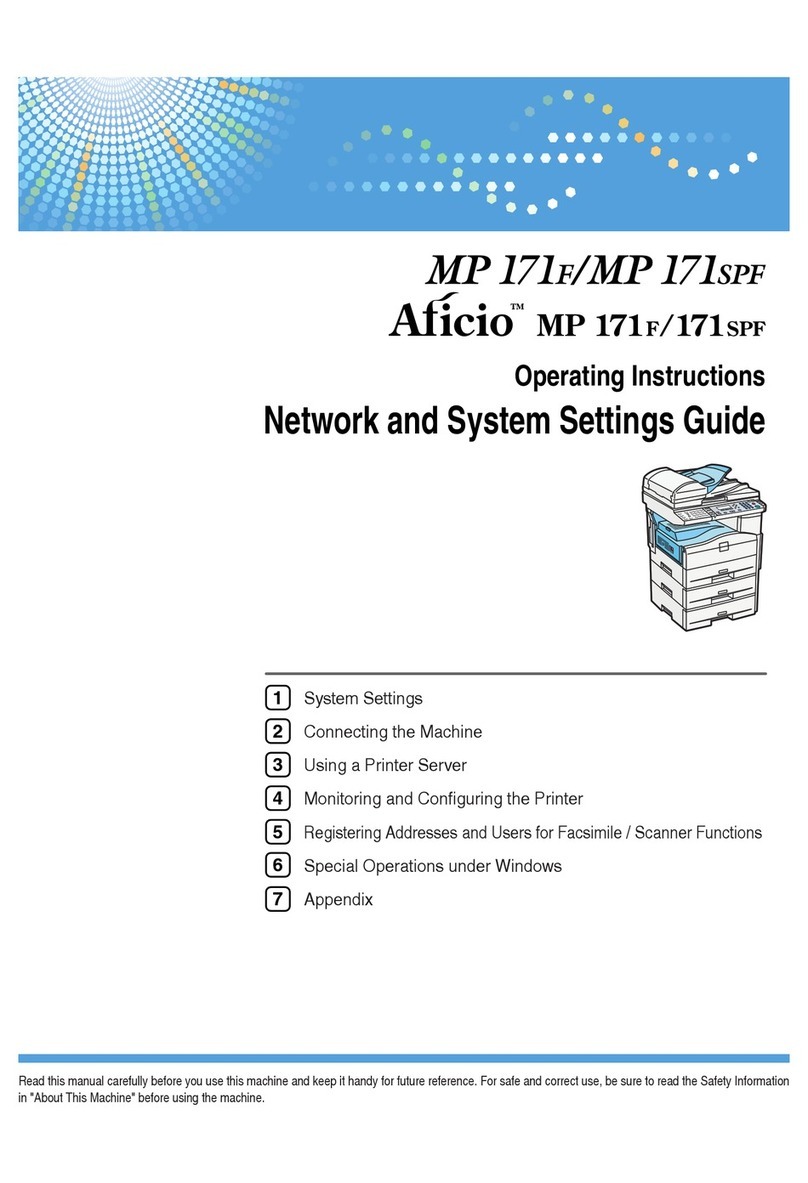 Aficio MP 171SPF operating instructions
