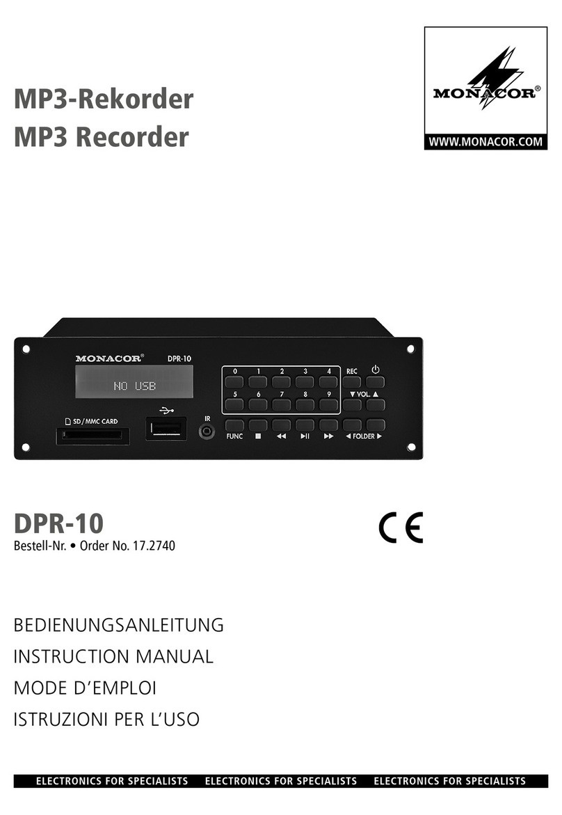 Monacor DPR-10 instruction manual