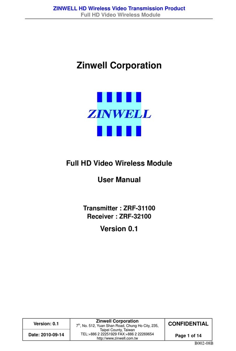 Zinwell ZRF-31100 user manual