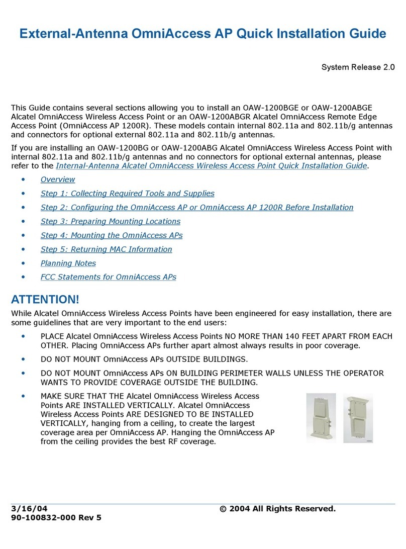 Alcatel-Lucent OAW-1200BGE User manual