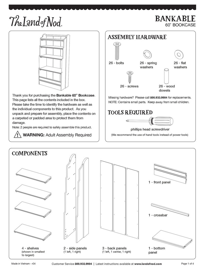 The Land of Nod Bankable 60 BOOKCASE User manual