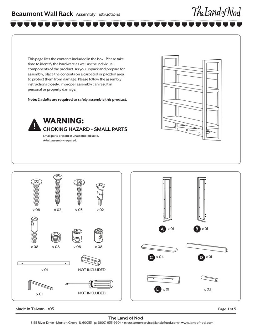The Land of Nod Beaumont Wall Rack User manual The Land of Nod Beaumont Wall Rack User manual