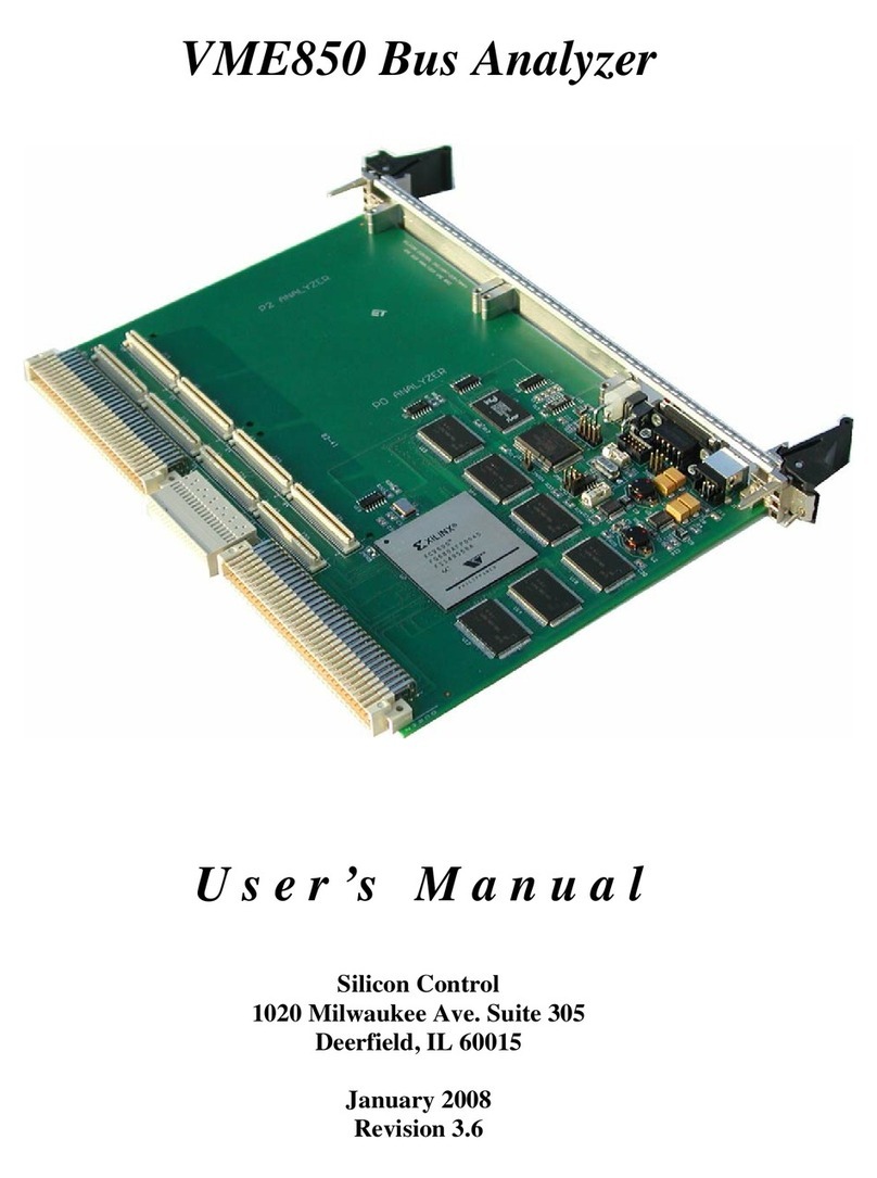 Silicon Control VME850 user manual