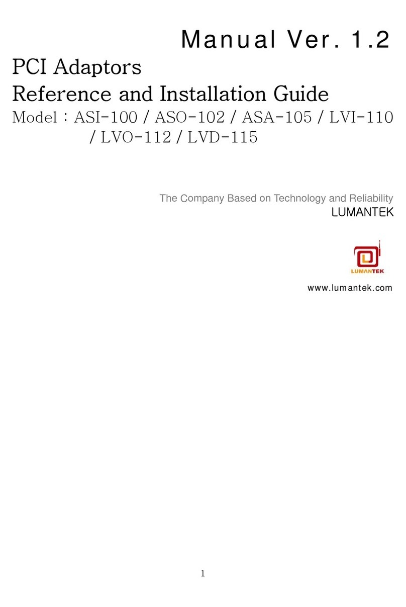 Lumantek ASI-100 Reference and installation guide