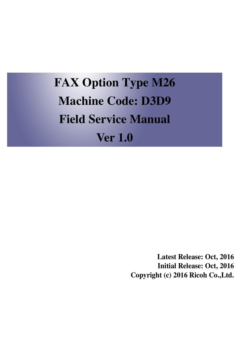 Ricoh D3D9 Field service manual
