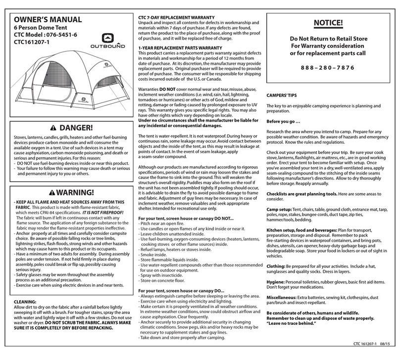 Outbound 076-5451-6 owner's manual