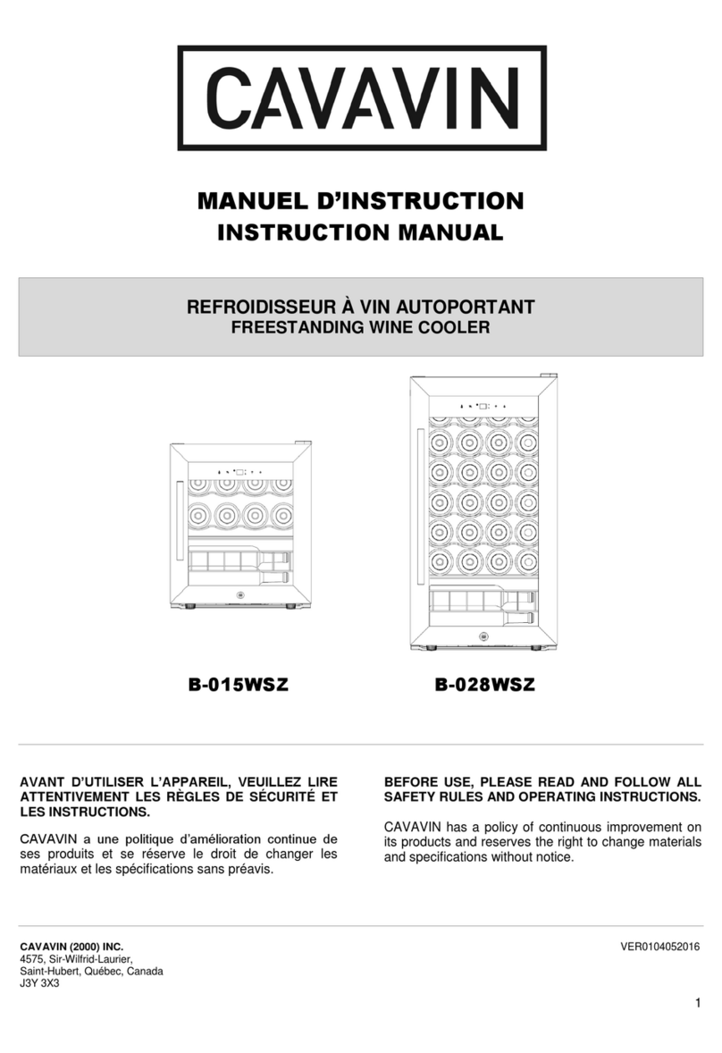 Cavavin B-015WSZ instruction manual