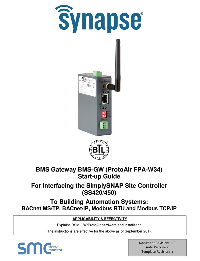 SMC Sierra Monitor ProtoAir FPA-W34 User guide