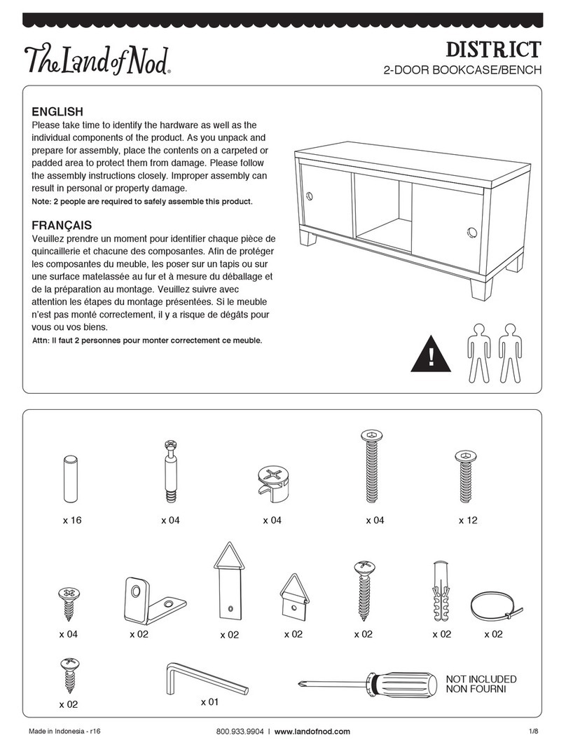 The Land of Nod District 2-door bookcase/bench Assembly instructions The Land of Nod District 2-door bookcase/bench Assembly instructions