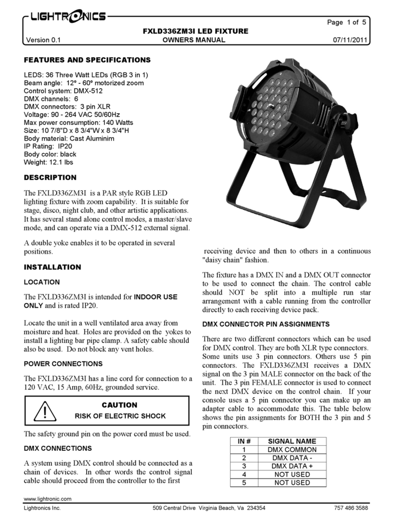 Lightronics FXLD336ZM3I User manual