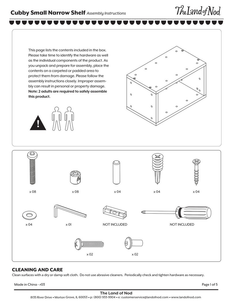 The Land of Nod Cubby Small Narrow Shelf Assembly instructions The Land of Nod Cubby Small Narrow Shelf Assembly instructions