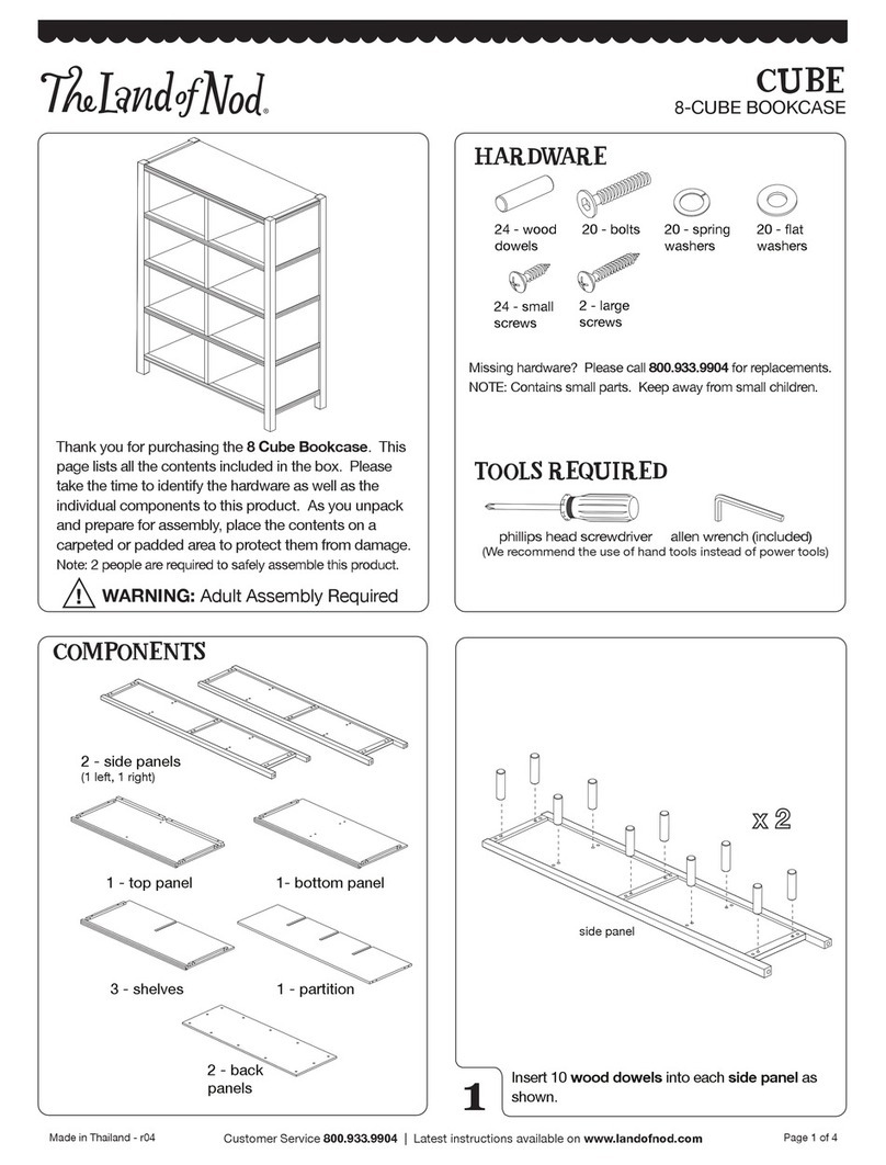 The Land of Nod Cube 8-cube Bookcase User manual The Land of Nod Cube 8-cube Bookcase User manual