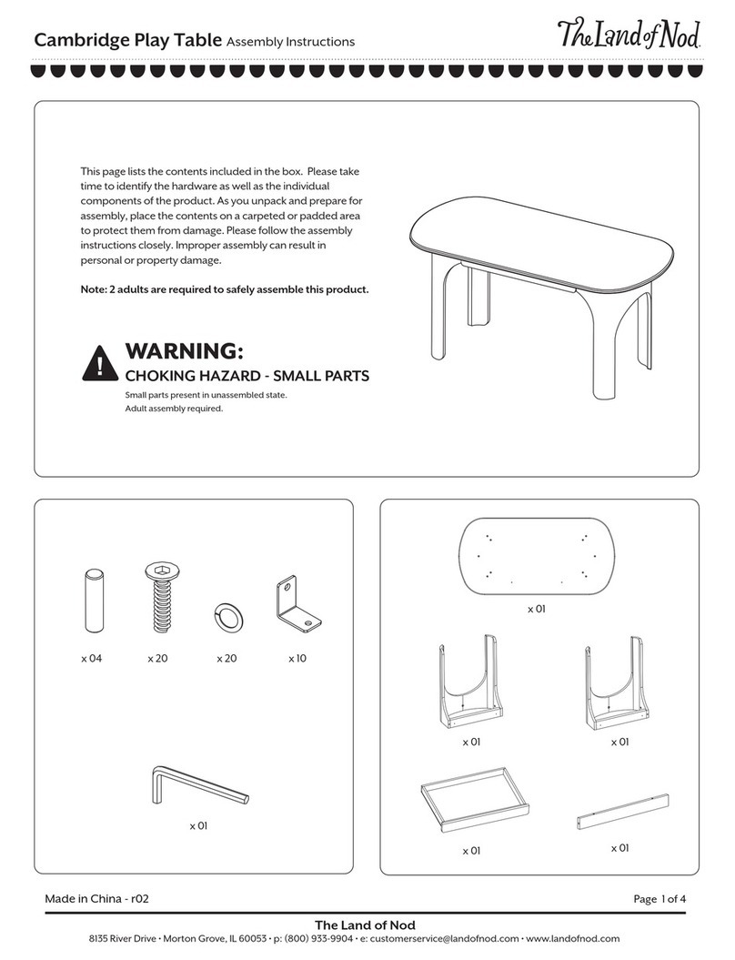 The Land of Nod Cambridge Play Table Assembly instructions The Land of Nod Cambridge Play Table Assembly instructions